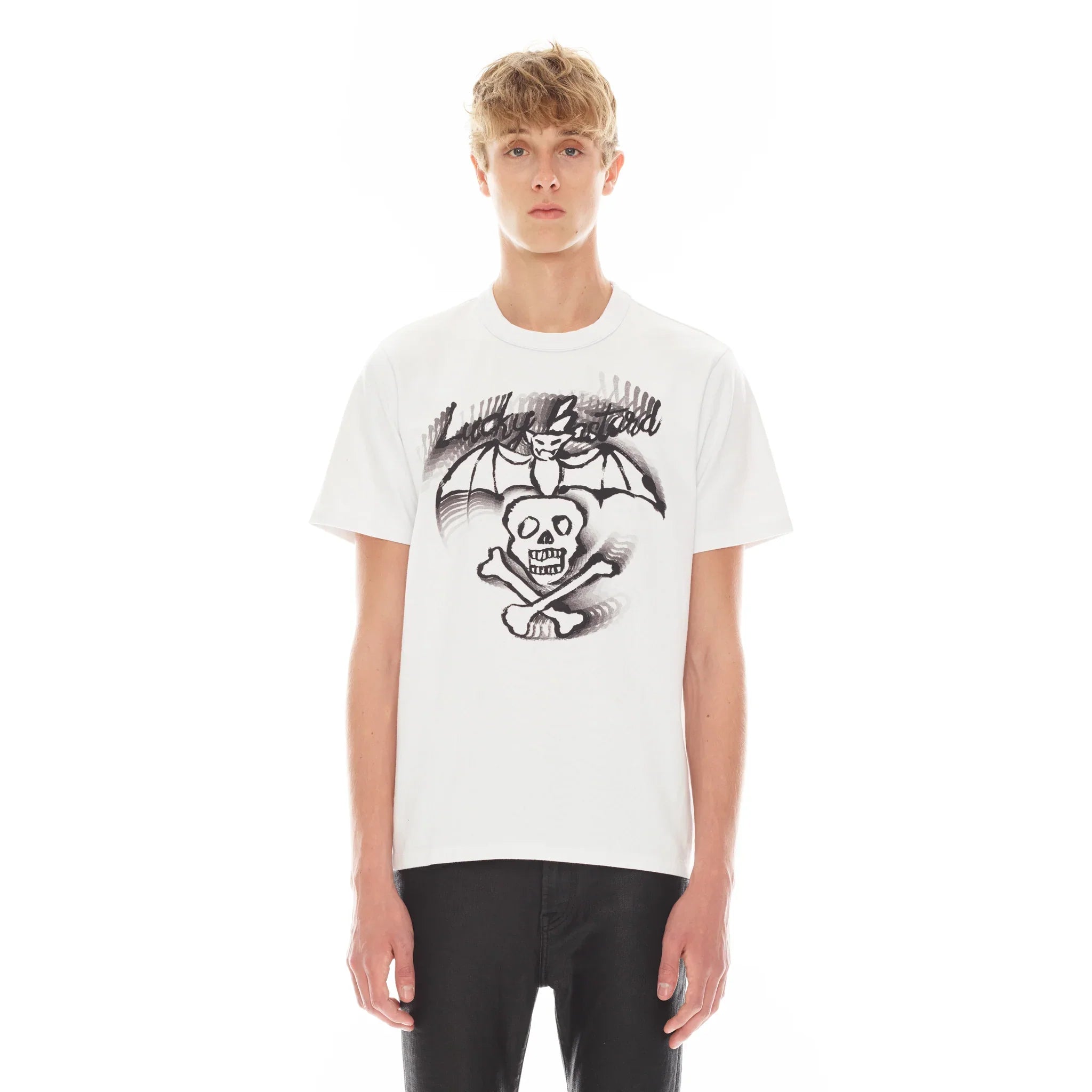 Cult Of Individuality T-Shirt - Lucky Basterd - White - 623B11-K23A