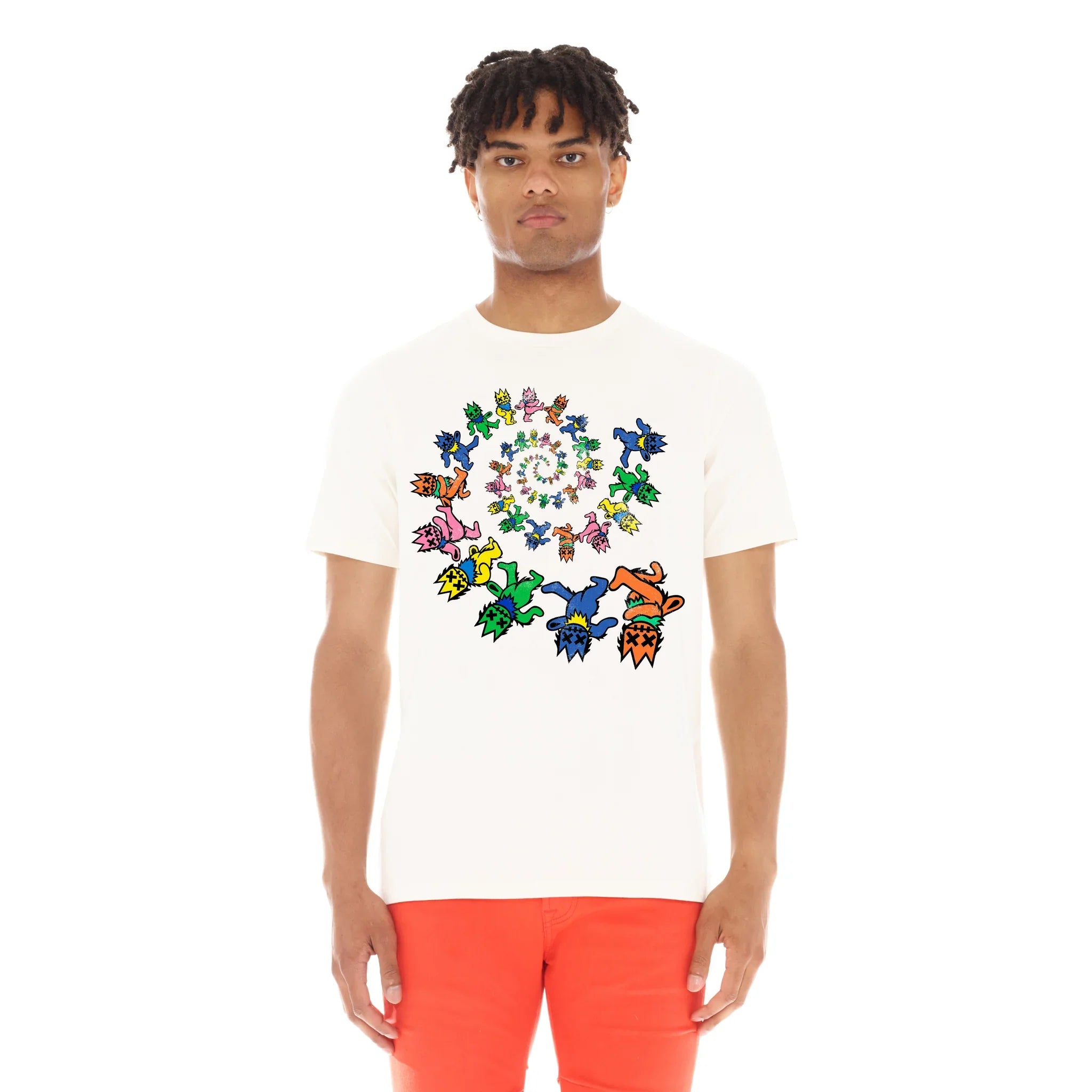 Cult Of Individuality T-Shirt - Dancing Bears  - White   - 624A2-K47A
