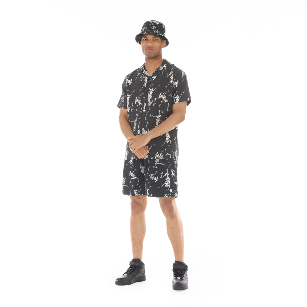 Cult Of Individuality Short Set -  Skeleton - Black - 624A4-BS67A