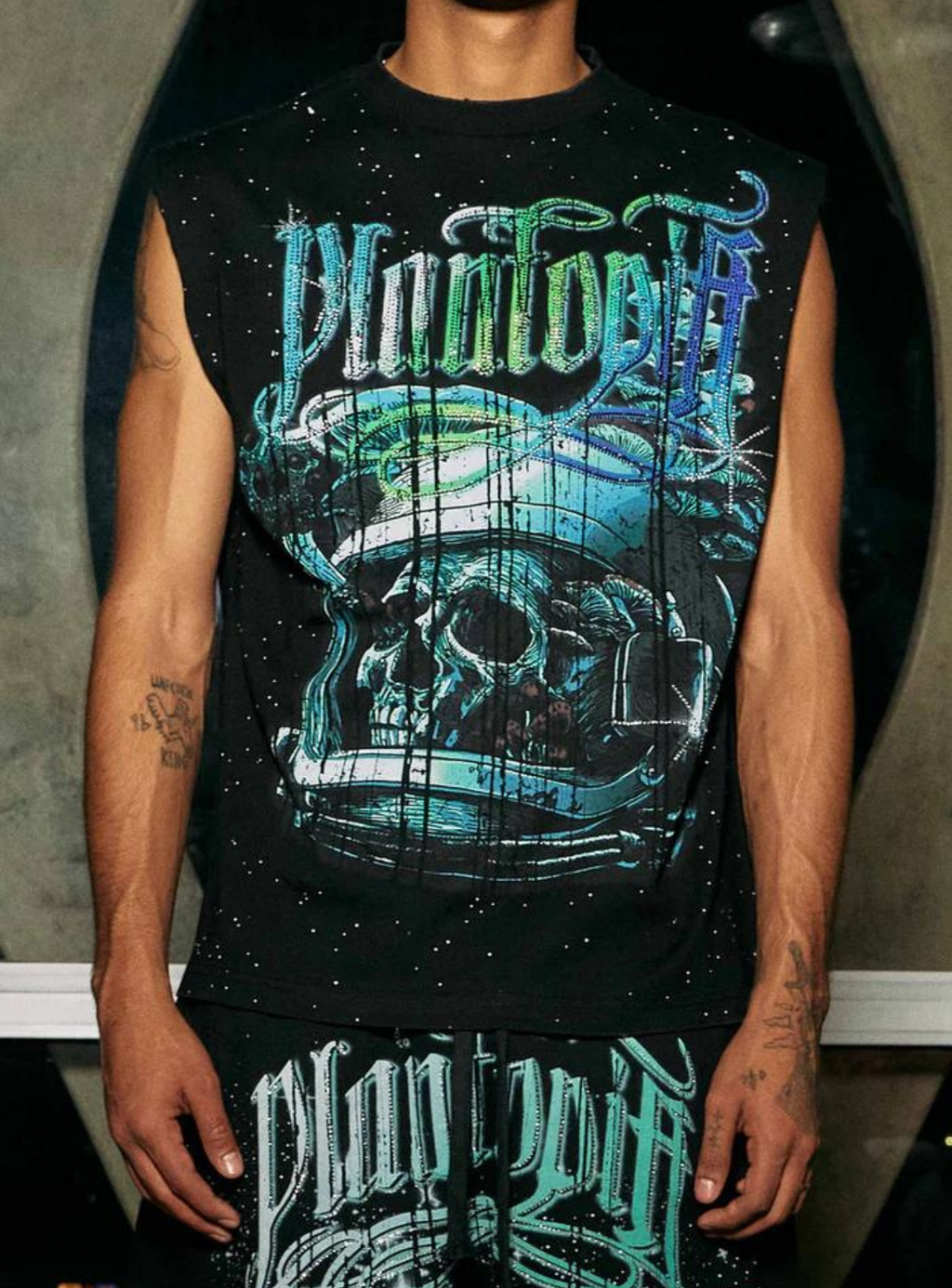 First Row Short Set - Plantopia Cosmos - Black