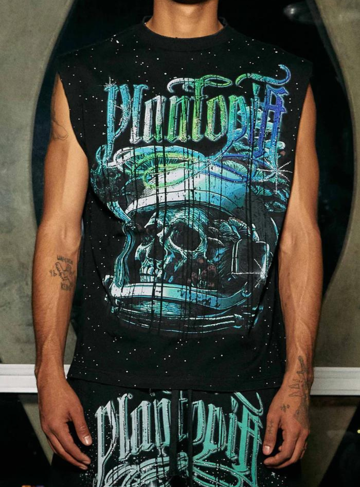 First Row Short Set - Plantopia Cosmos - Black