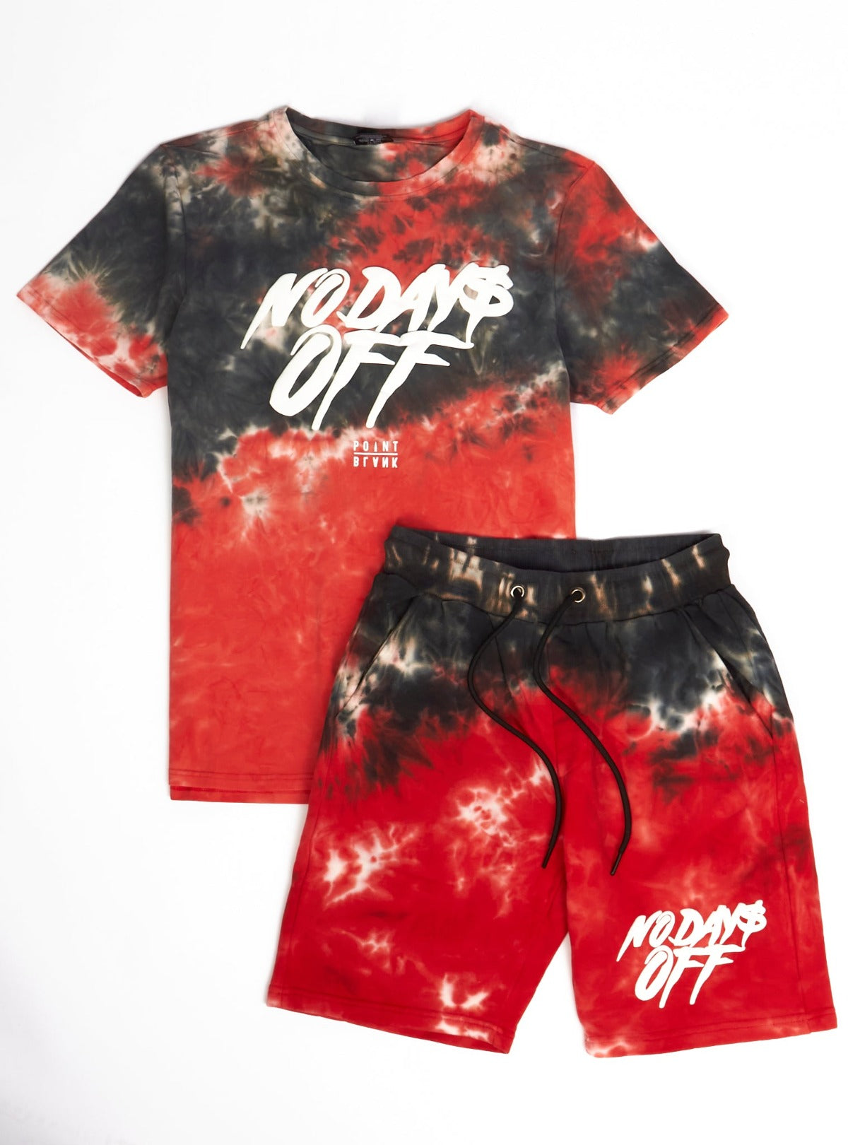 Point Blank Short Set - No Days Off - Red Tie Dye - 100987-5007
