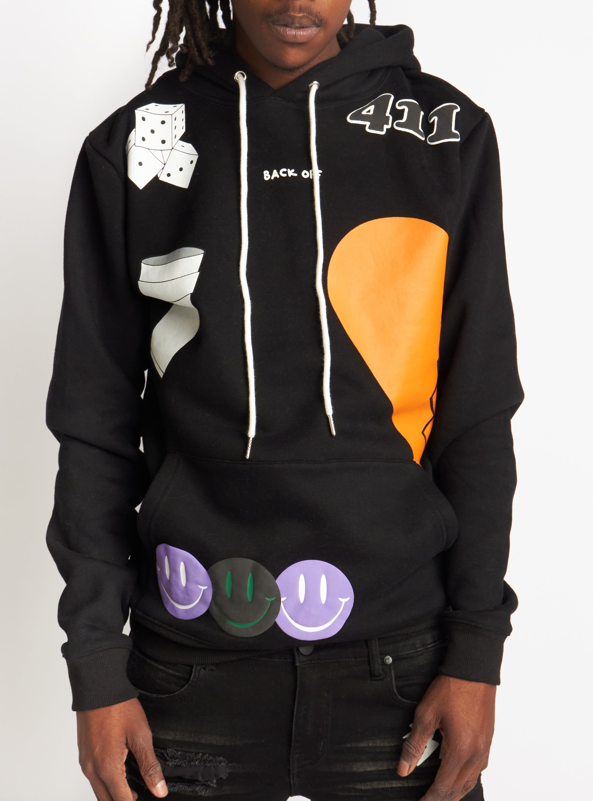 Politics Hoodie - Holman - Black Multi - 304