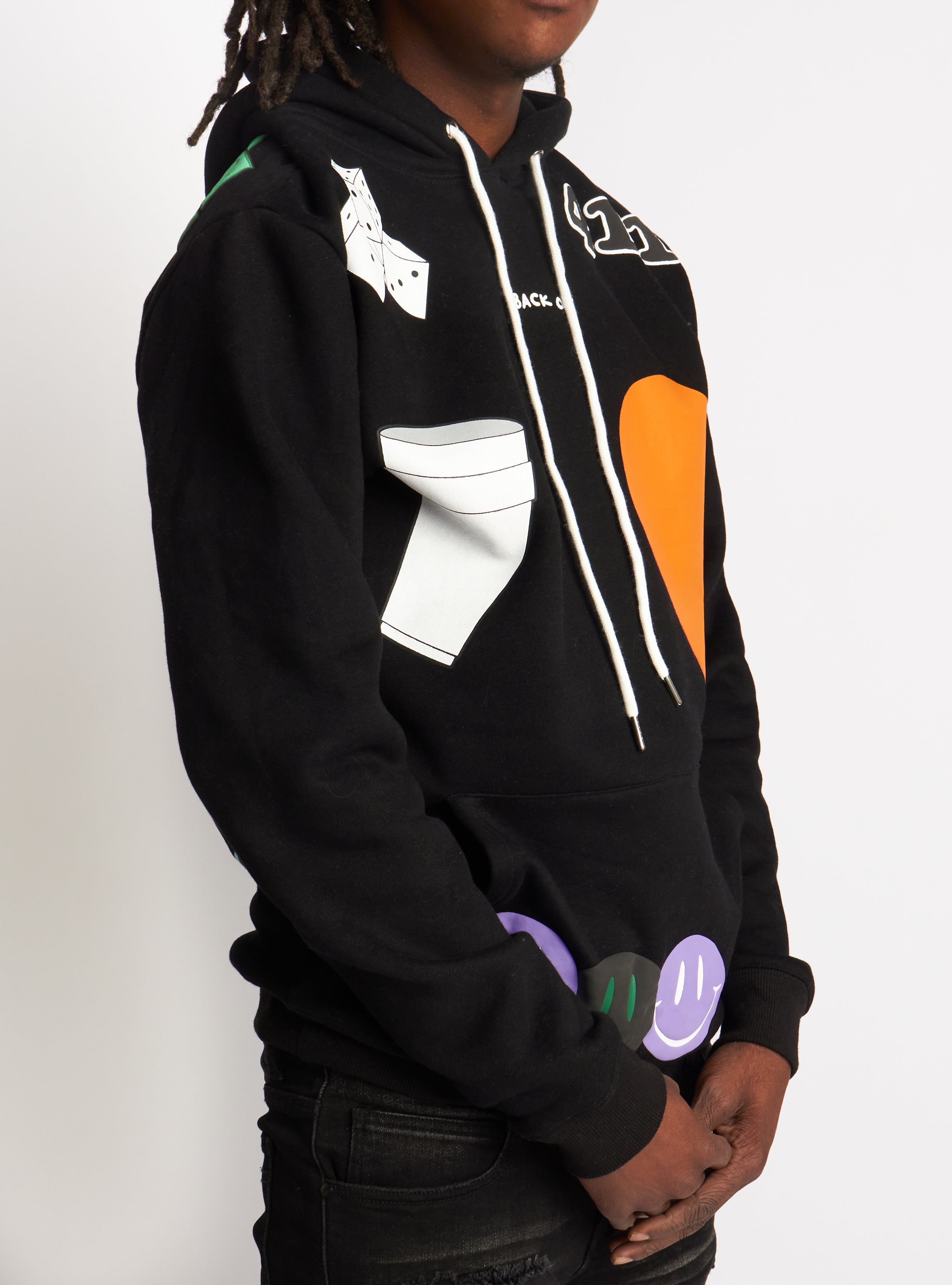 Politics Hoodie - Holman - Black Multi - 304