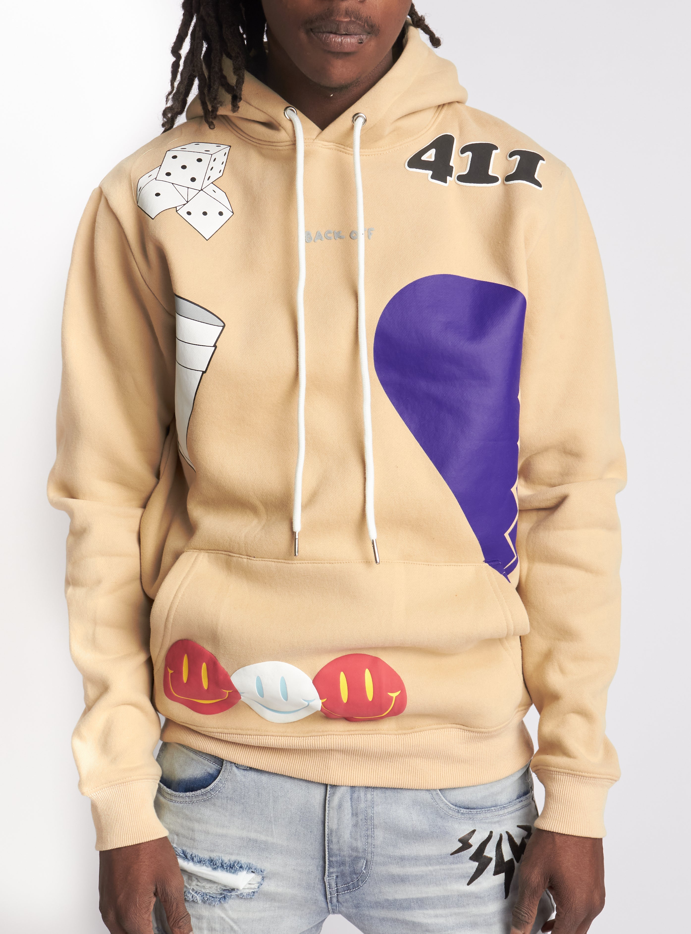 Politics Hoodie - Holman - Tan Multi - 303