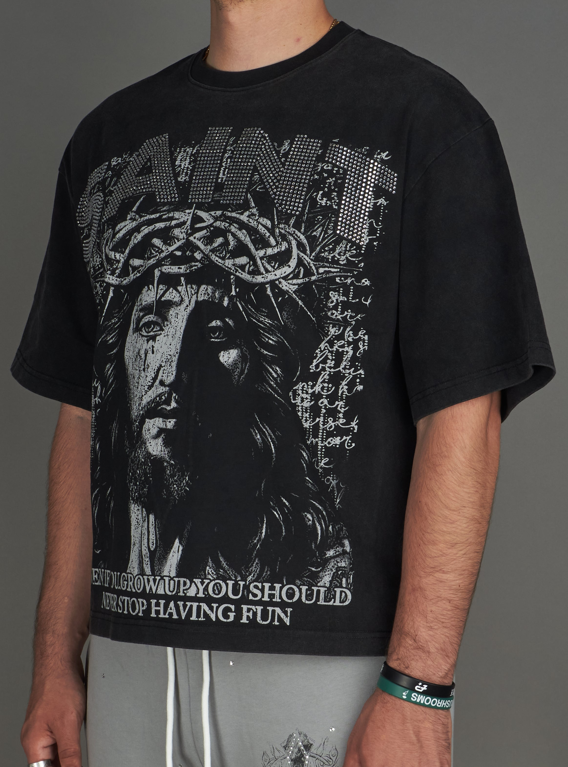 NME T-Shirt - Cole -  Black Wash  - 206