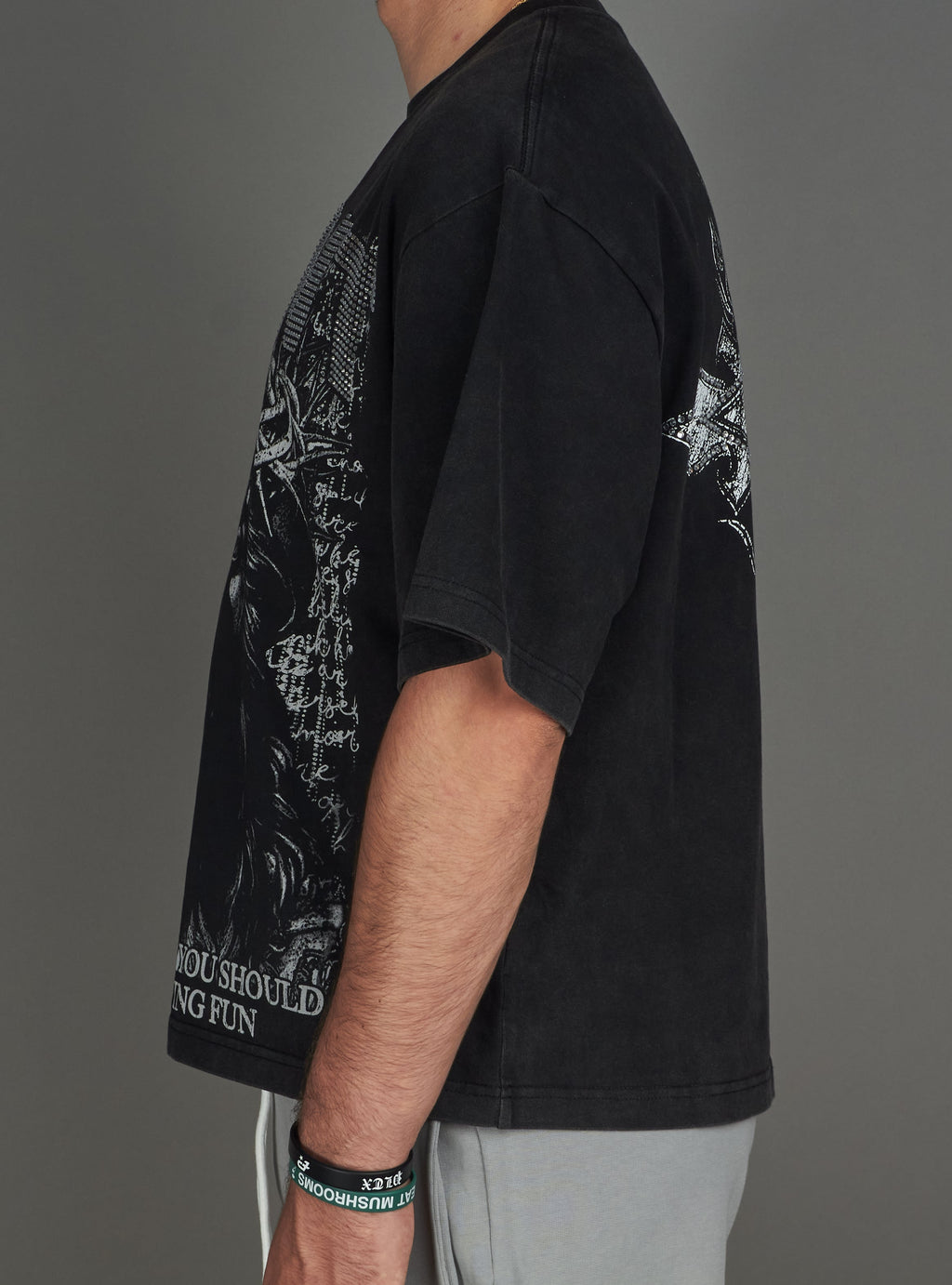 NME T-Shirt - Cole -  Black Wash  - 206