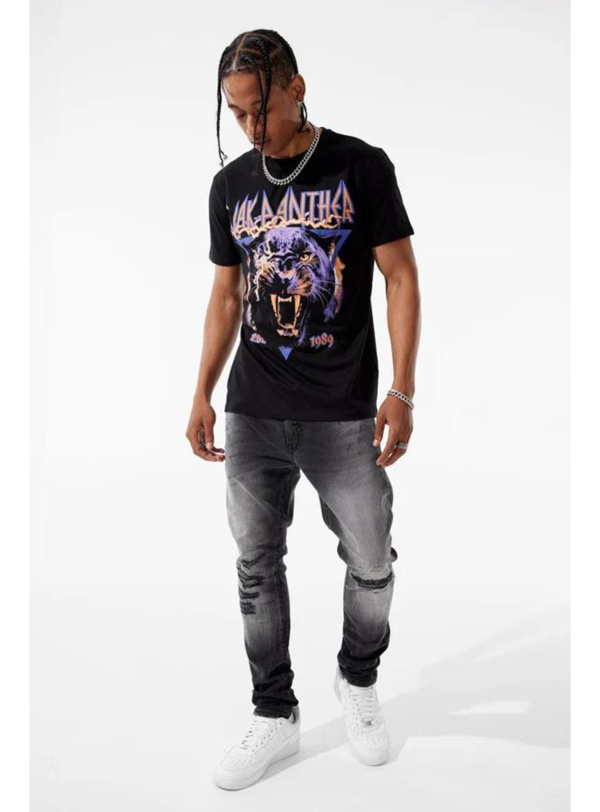 Jordan Craig T-Shirt - Blak Panther - Black - 9104A