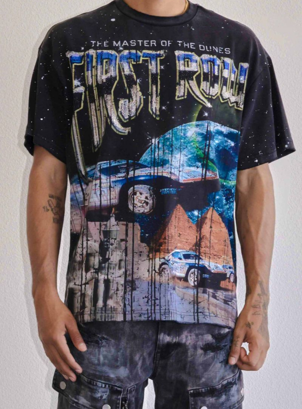 First Row T-Shirt - Death Row Cosmos - Black - FRT2138