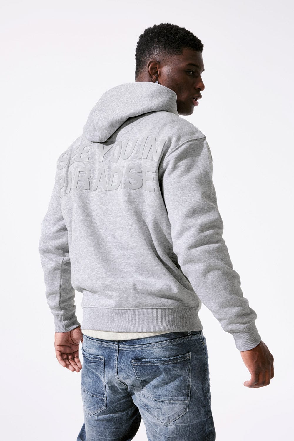 Jordan Craig Hoodie - See You In Paradise - Heather Grey - 8550H