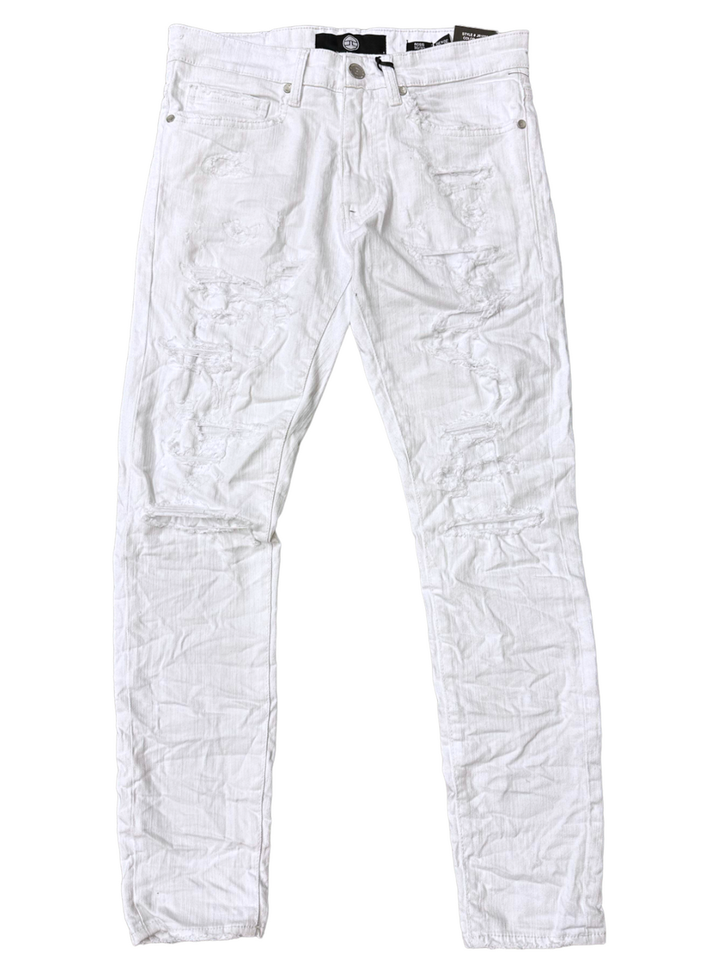 Jordan Craig Jeans - Crushed And Rolled Ross - White - JR1095A