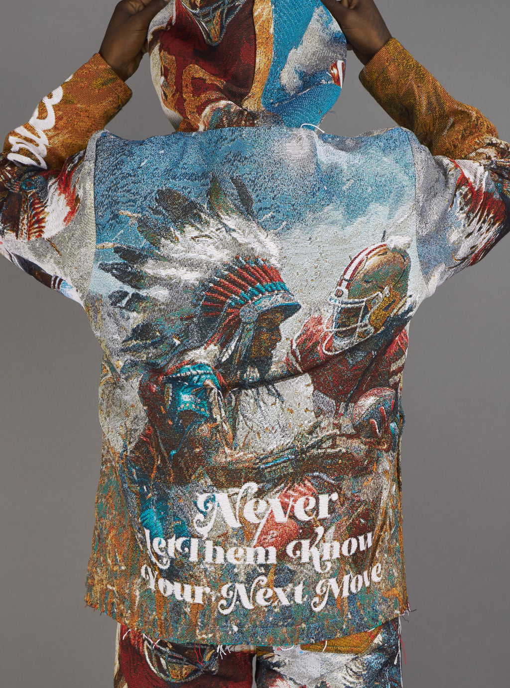 Majestik Hoodie - Men's Football Tapestry Jacquard - Beige - TH2420