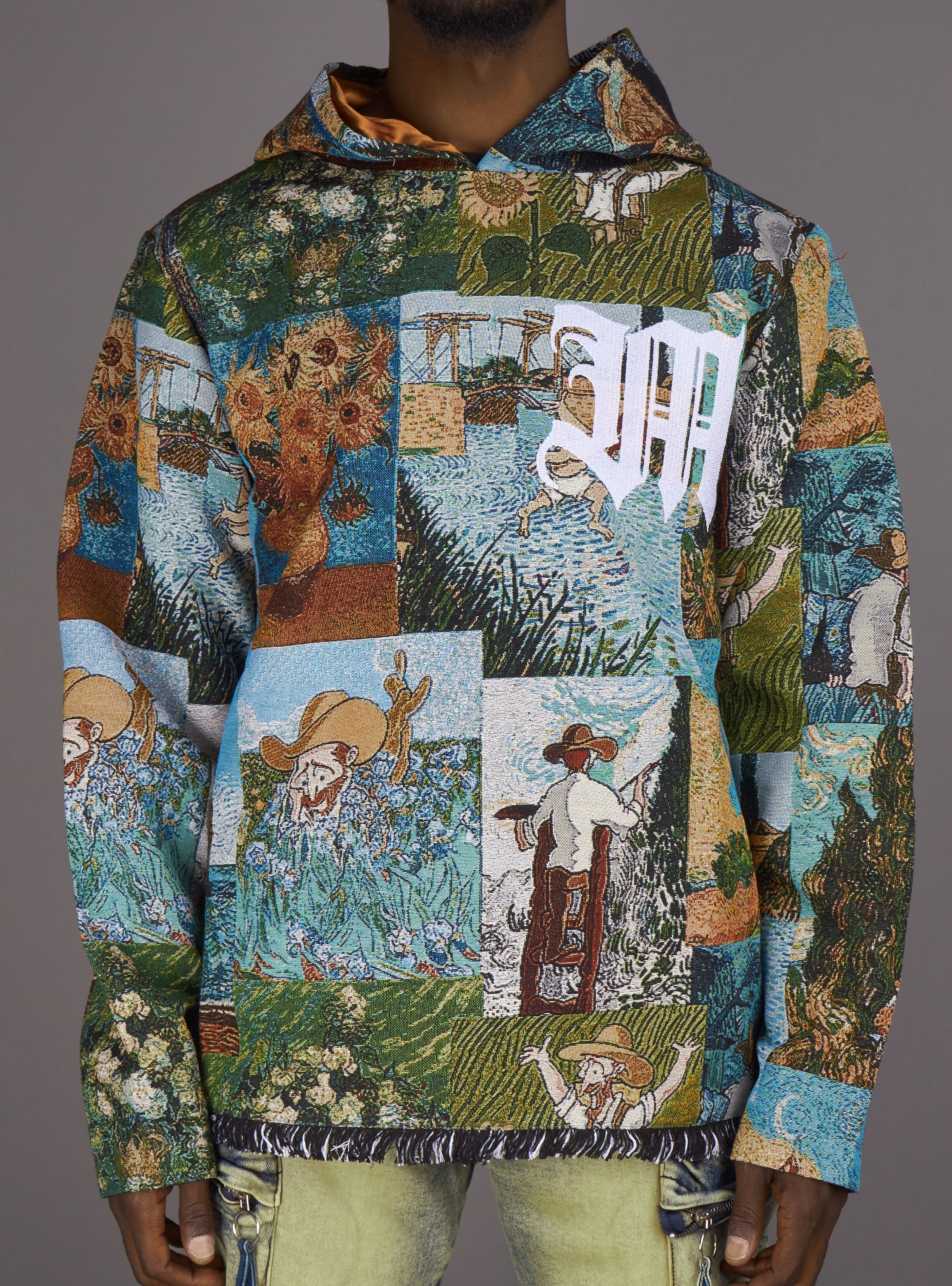 Majestik Hoodie - Men's Van Gogh Tapestry Jacquard - Multi Blue - TH2433