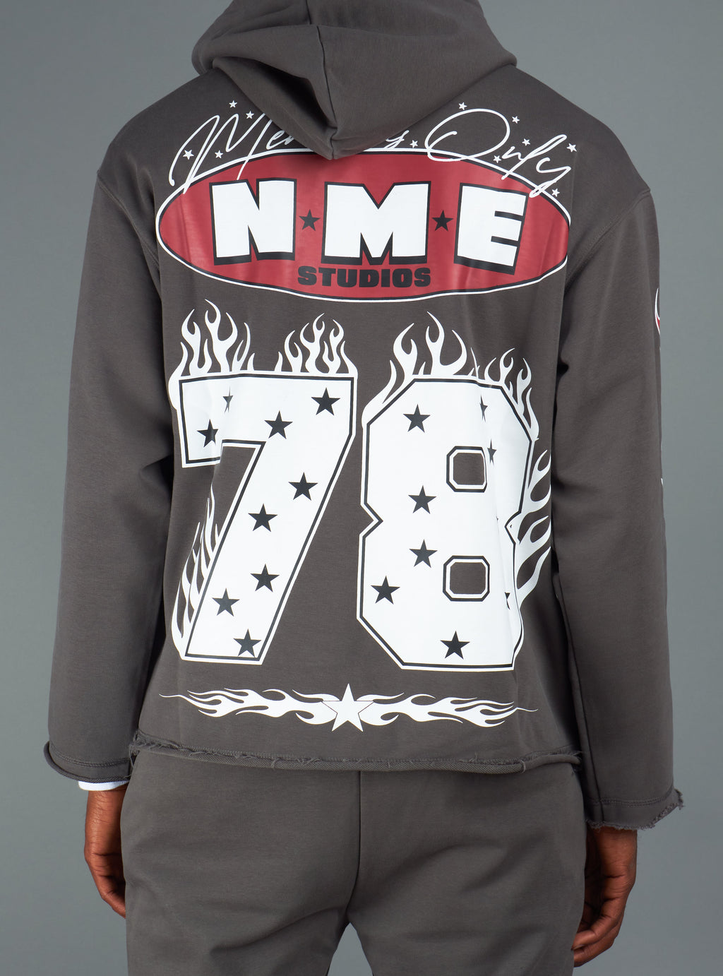 NME Sweatshirt- Chen - Gray And Maroon - 126
