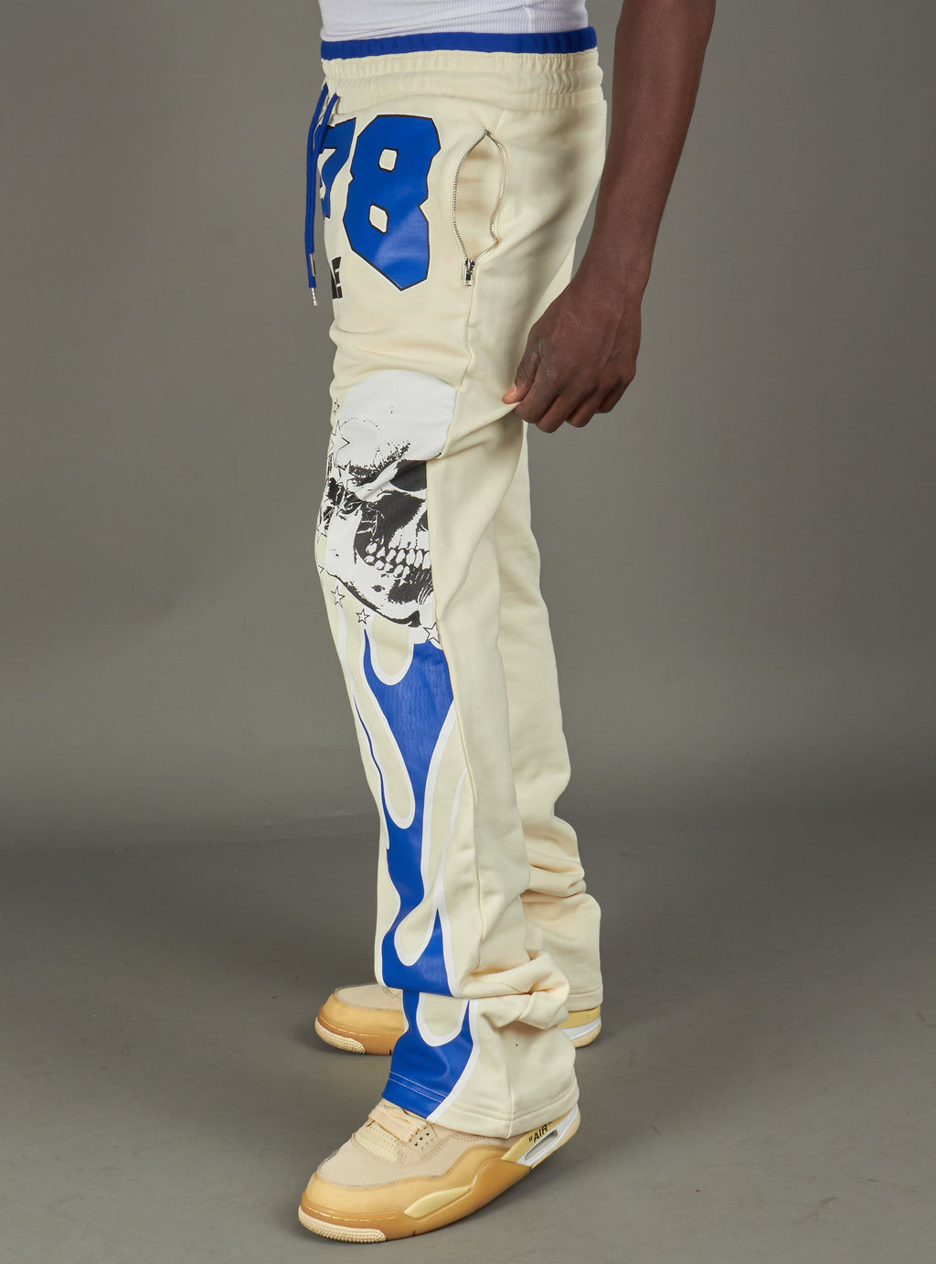 NME Sweatpants - Chen - White And Blue - 327