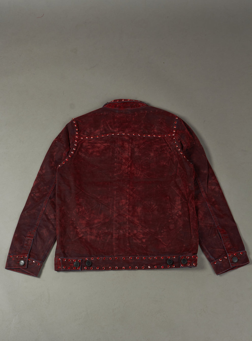 Focus Denim Jacket - Rhinestone - Red  - 8030J