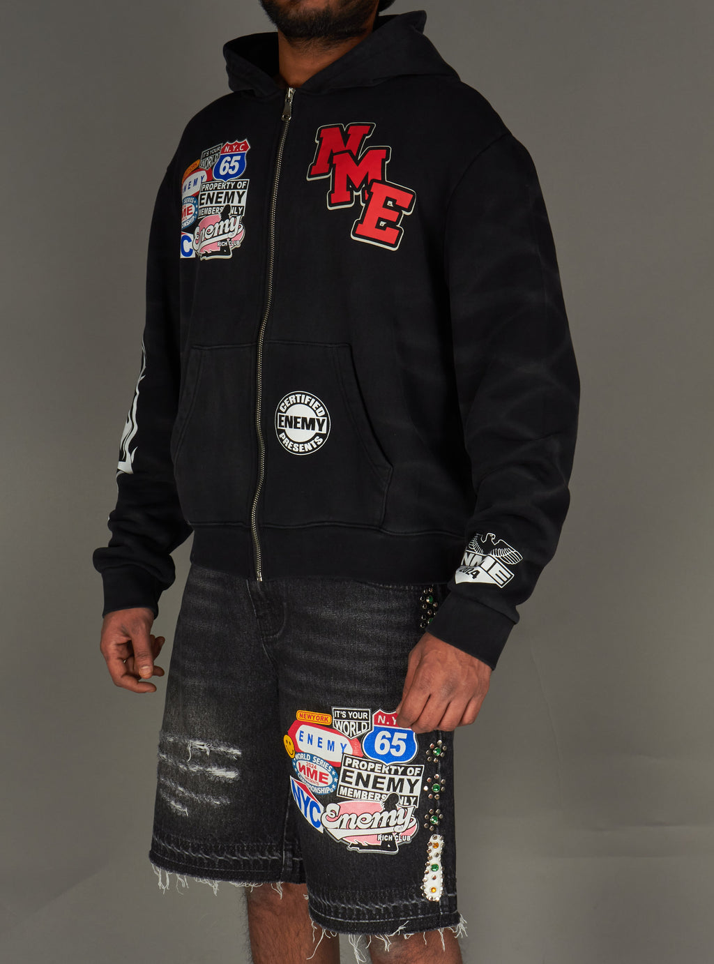 NME Hoodie - Cochet - Black - 135