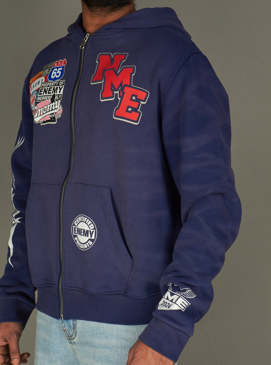 NME Hoodie - Cochet - Navy - 136