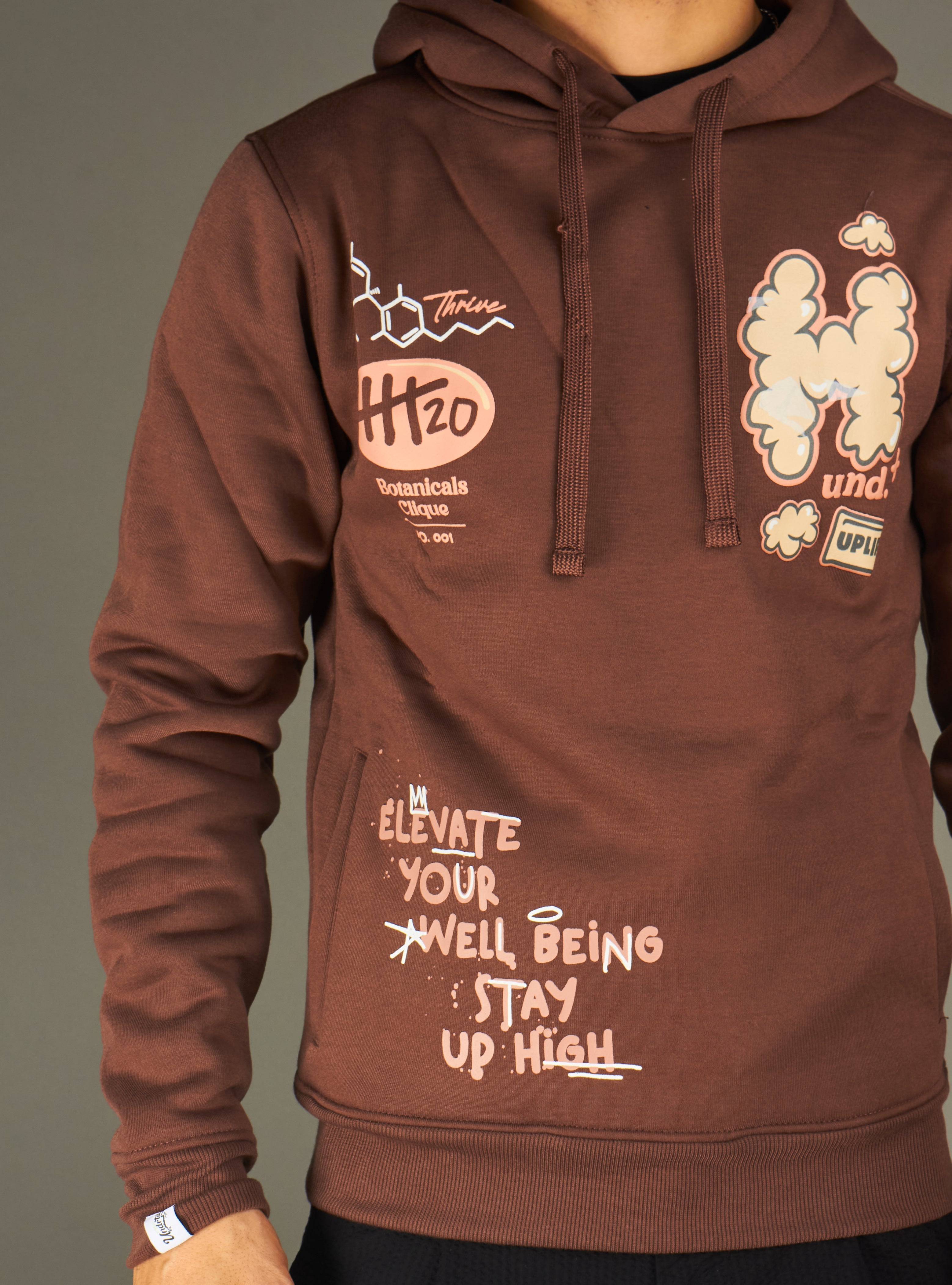 CLIQUE Hoodie - Lift The World Up - Fog - UF4658