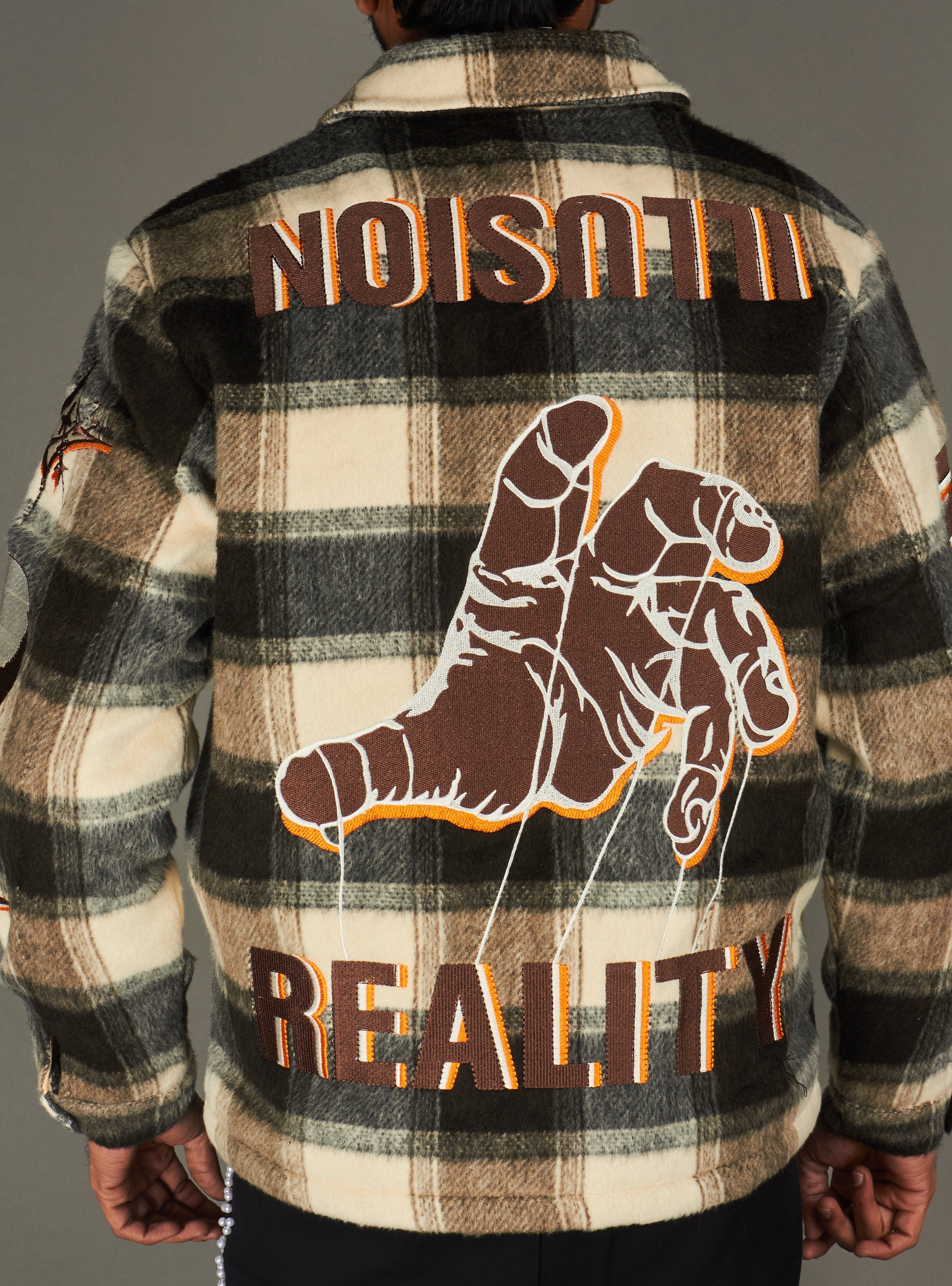 Focus Jacket - Illusion Plaid - Apricot Brown - 80665S