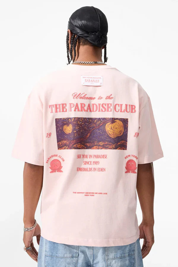 Jordan Craig T-Shirt - Emerald In Eden Boxy - Light Pink - 9207A