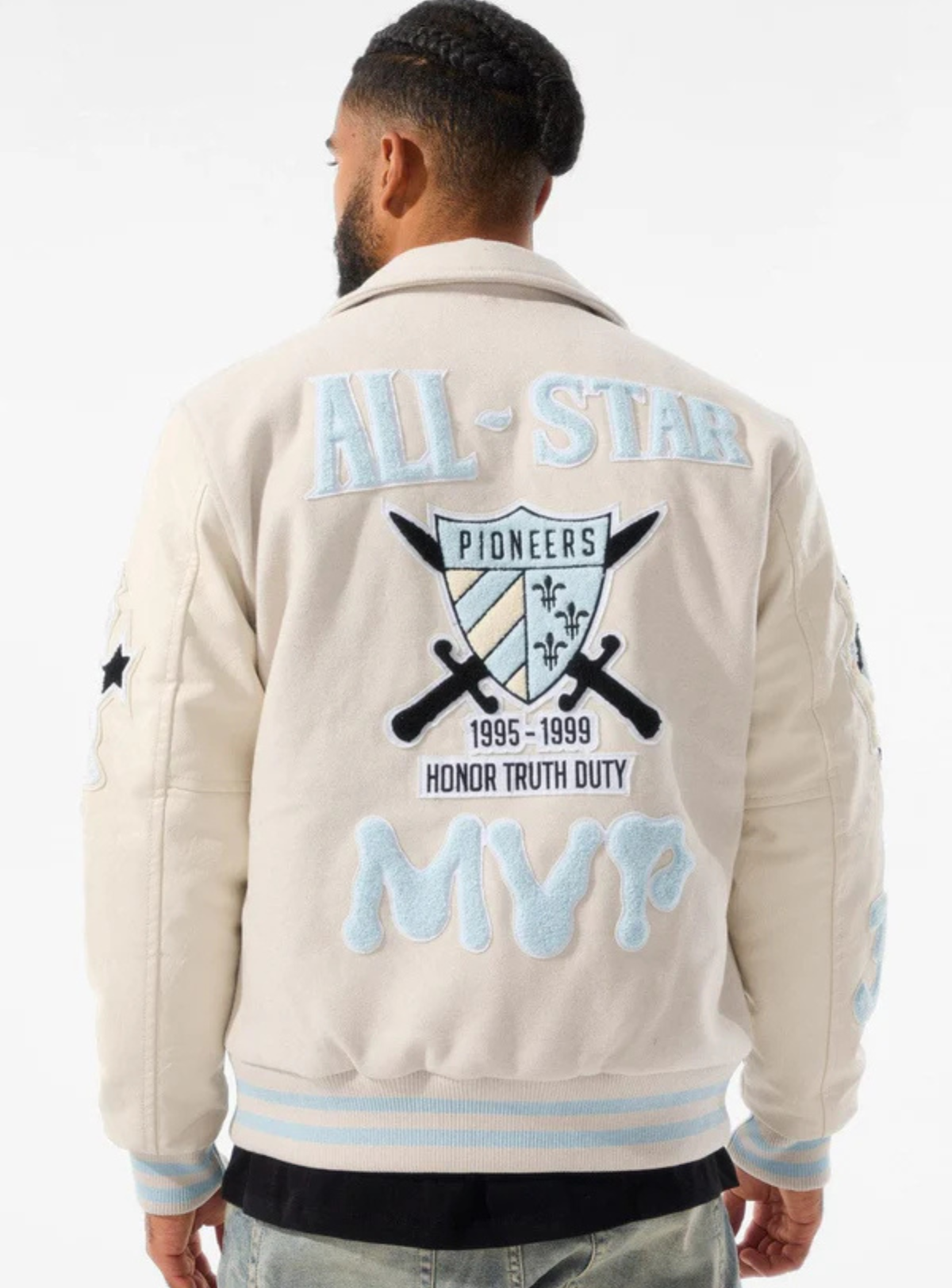 Jordan Craig Jacket - Pioneers Varsity Jacket - Cream - 91650
