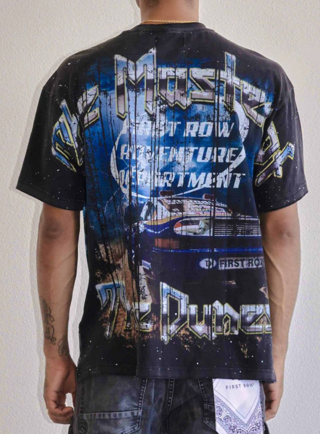 First Row T-Shirt - Death Row Cosmos - Black - FRT2138