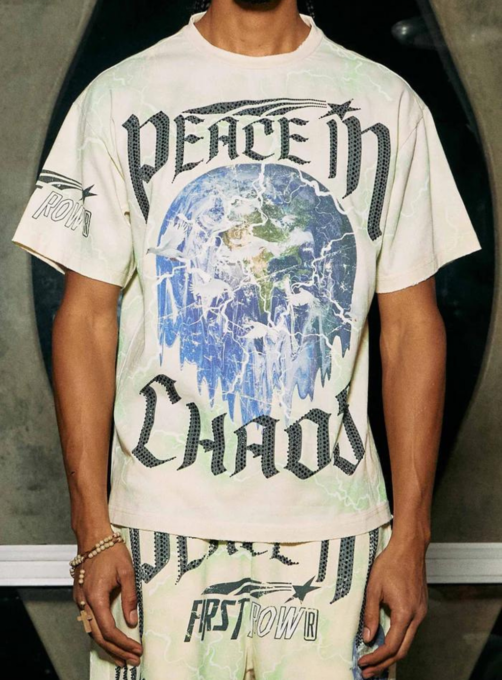 First Row Short Set - Peace In Chaos - Cream