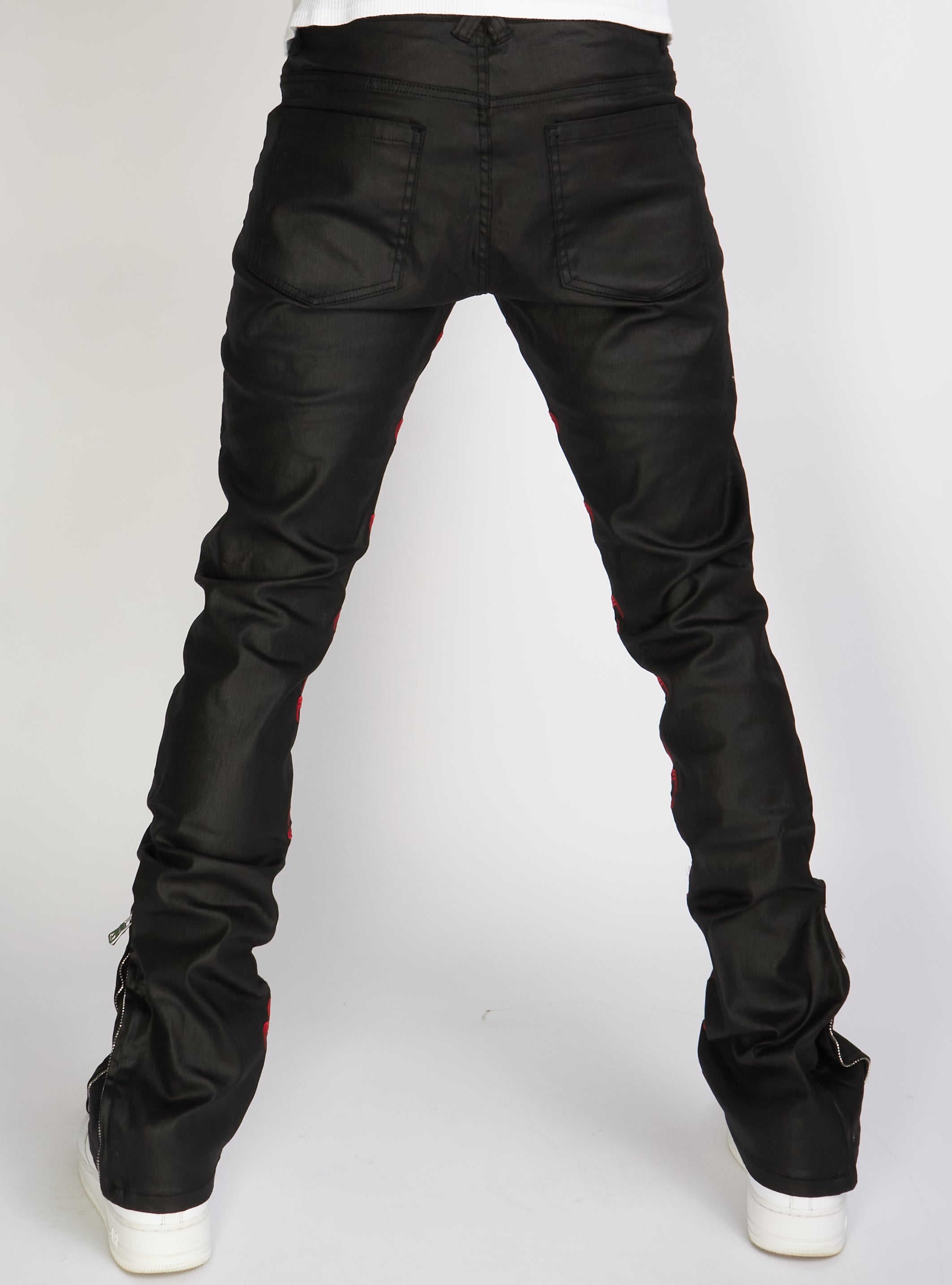 Politics Jeans - Endacott - Black with Red  - 501