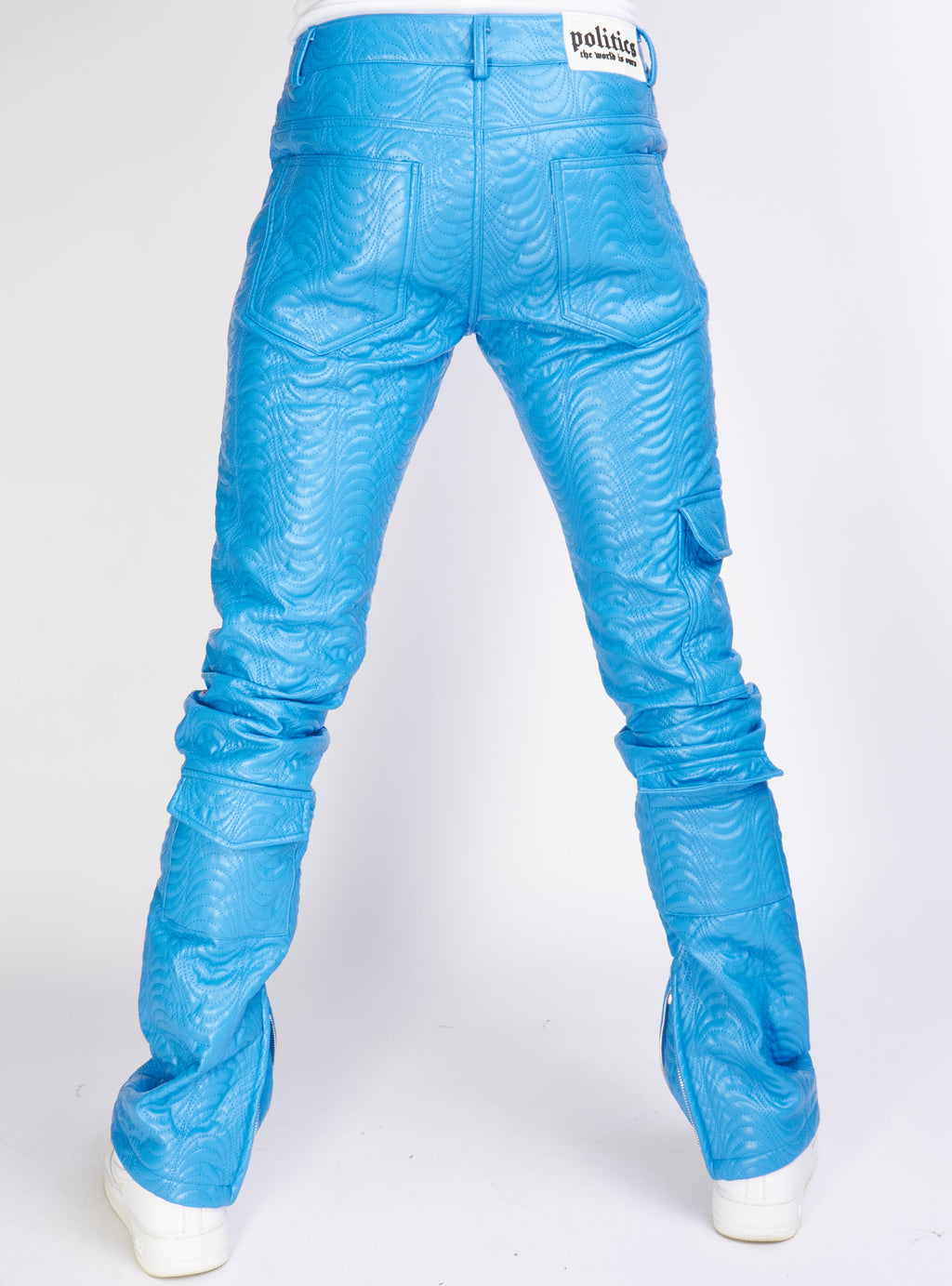 Politics Jeans - Cargo PU Leather Stacked - Murphy - Blue - 553
