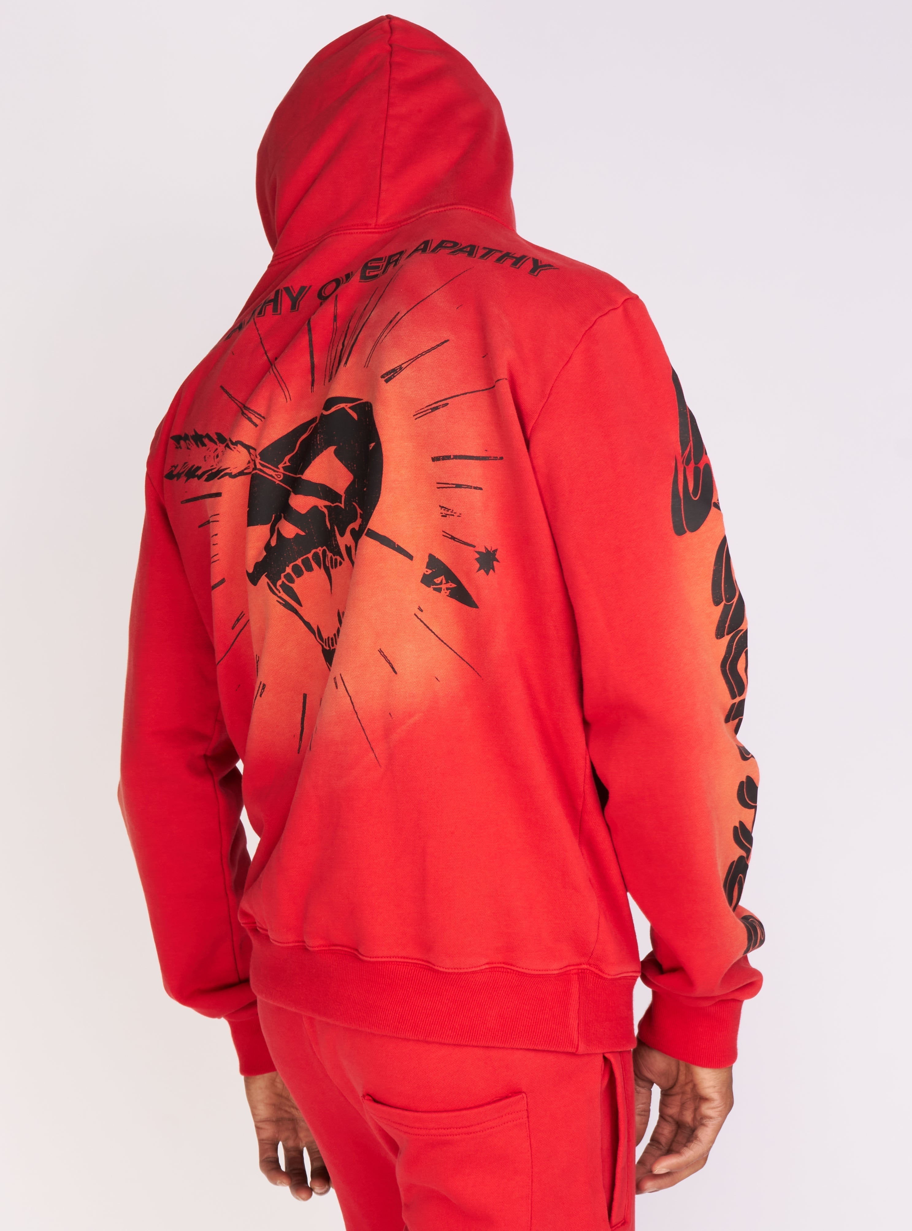 Politics Hoodie - Dennis - Red Wash - 722