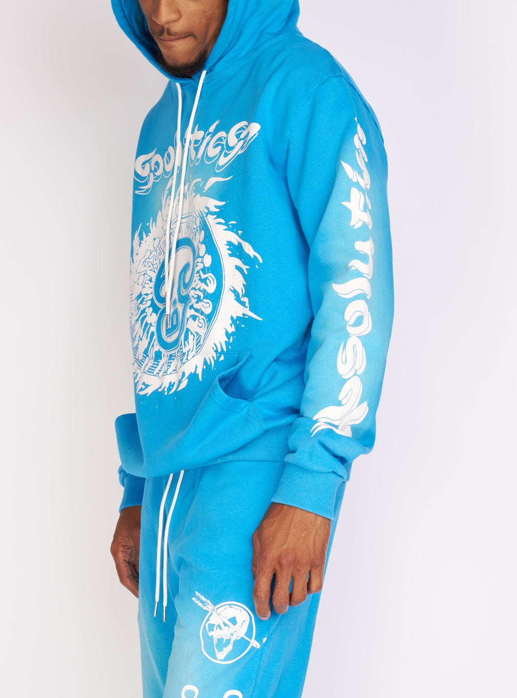 Politics Hoodie - Dennis - Blue Wash - 721