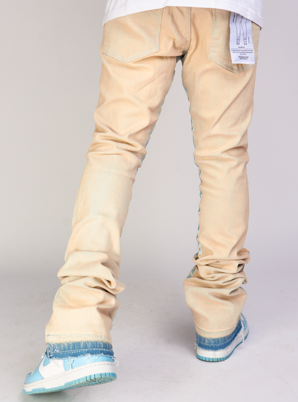 Focus Jeans - Heartless Stacked - Beige - 3559C