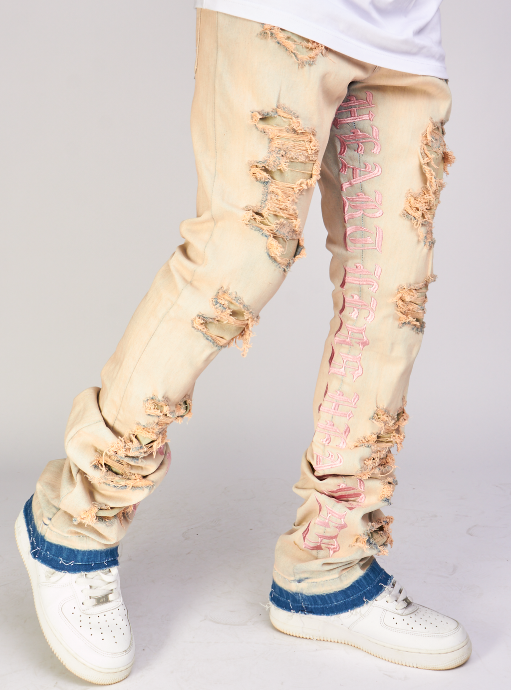 Focus Jeans - Heartless Stacked - Desert Pink - 3559C