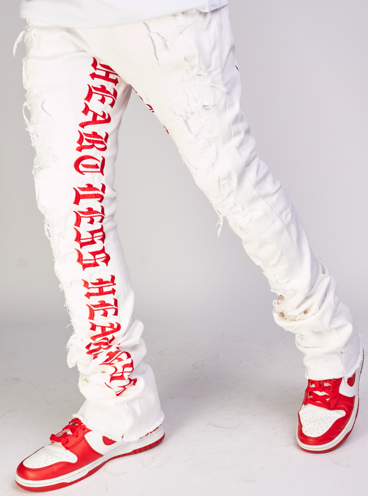 Focus Jeans - Heartless Stacked - White - 3559C