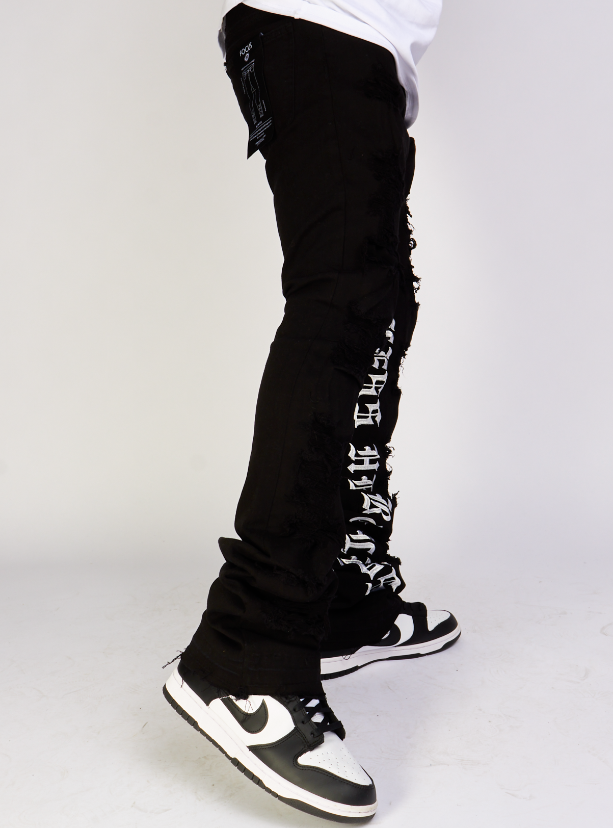 Focus Jeans - Heartless Stacked - Black - 3559C