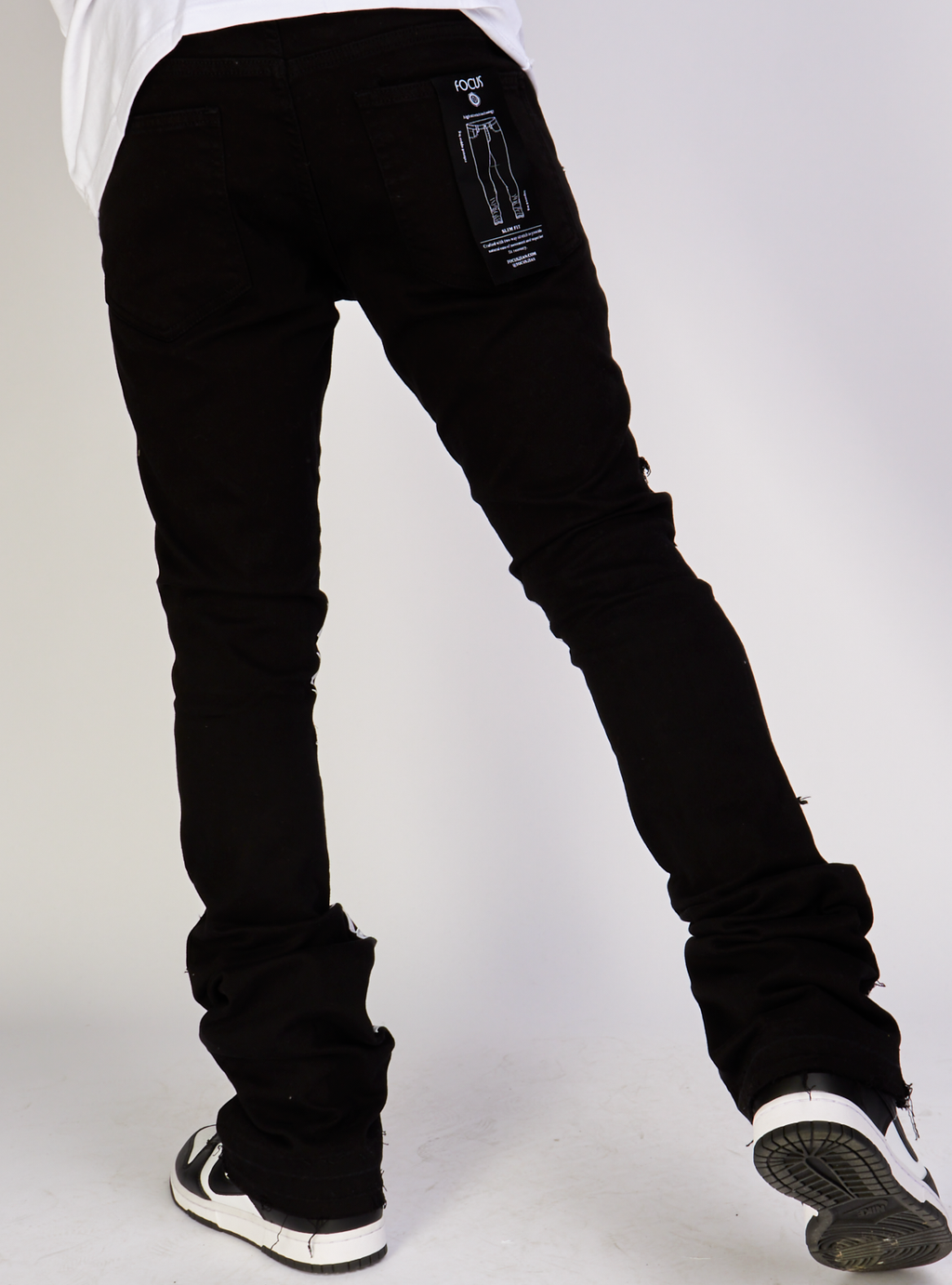 Focus Jeans - Heartless Stacked - Black - 3559C