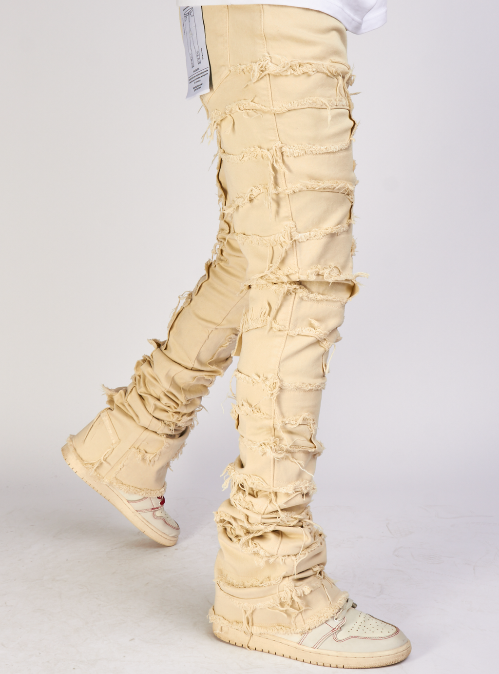 Focus Jeans - Distressed Super Stacked - Beige - 3445C