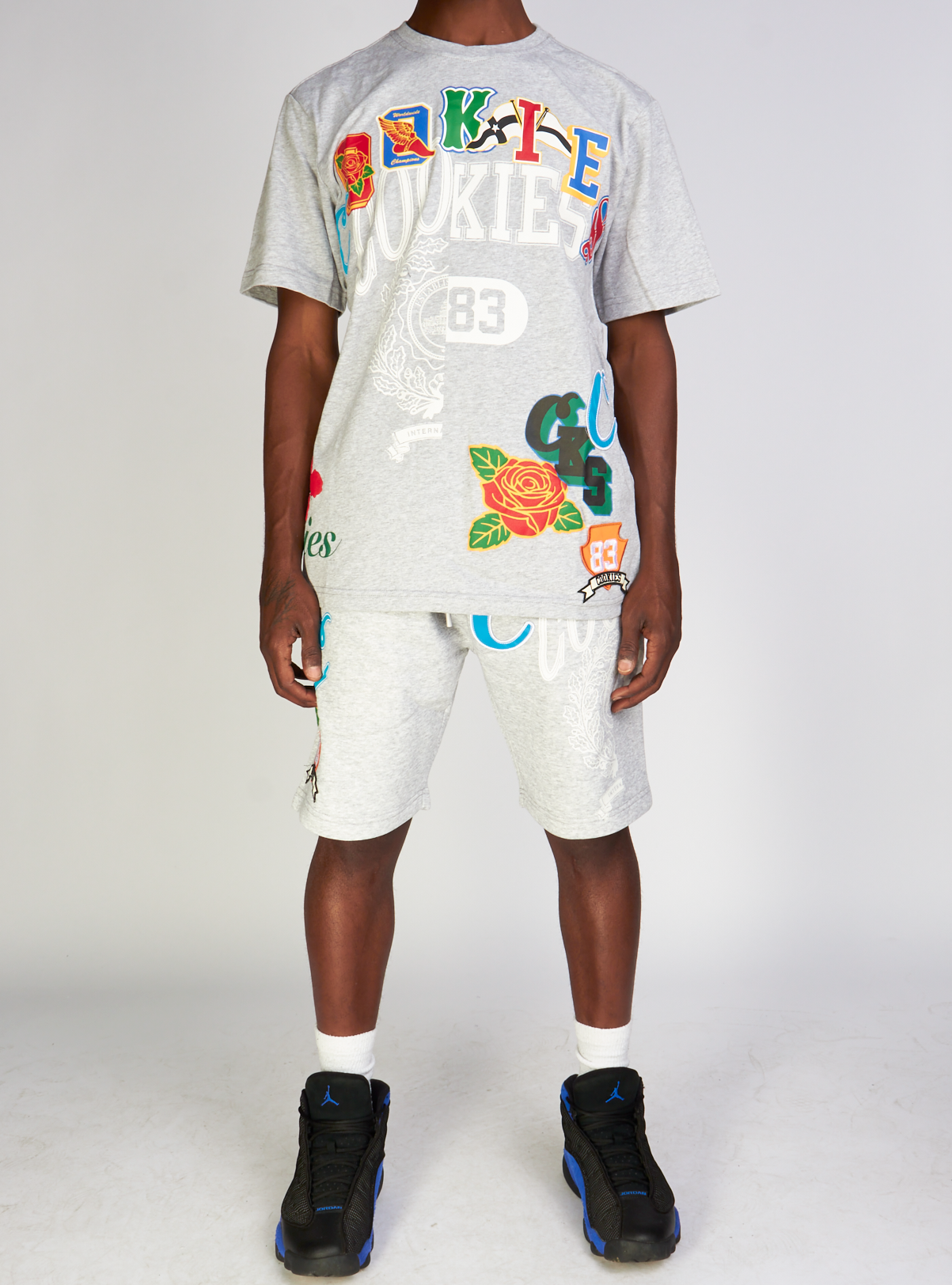 Cookies Short Set - Worldwide Champions - Ash Heather - CM233KST08