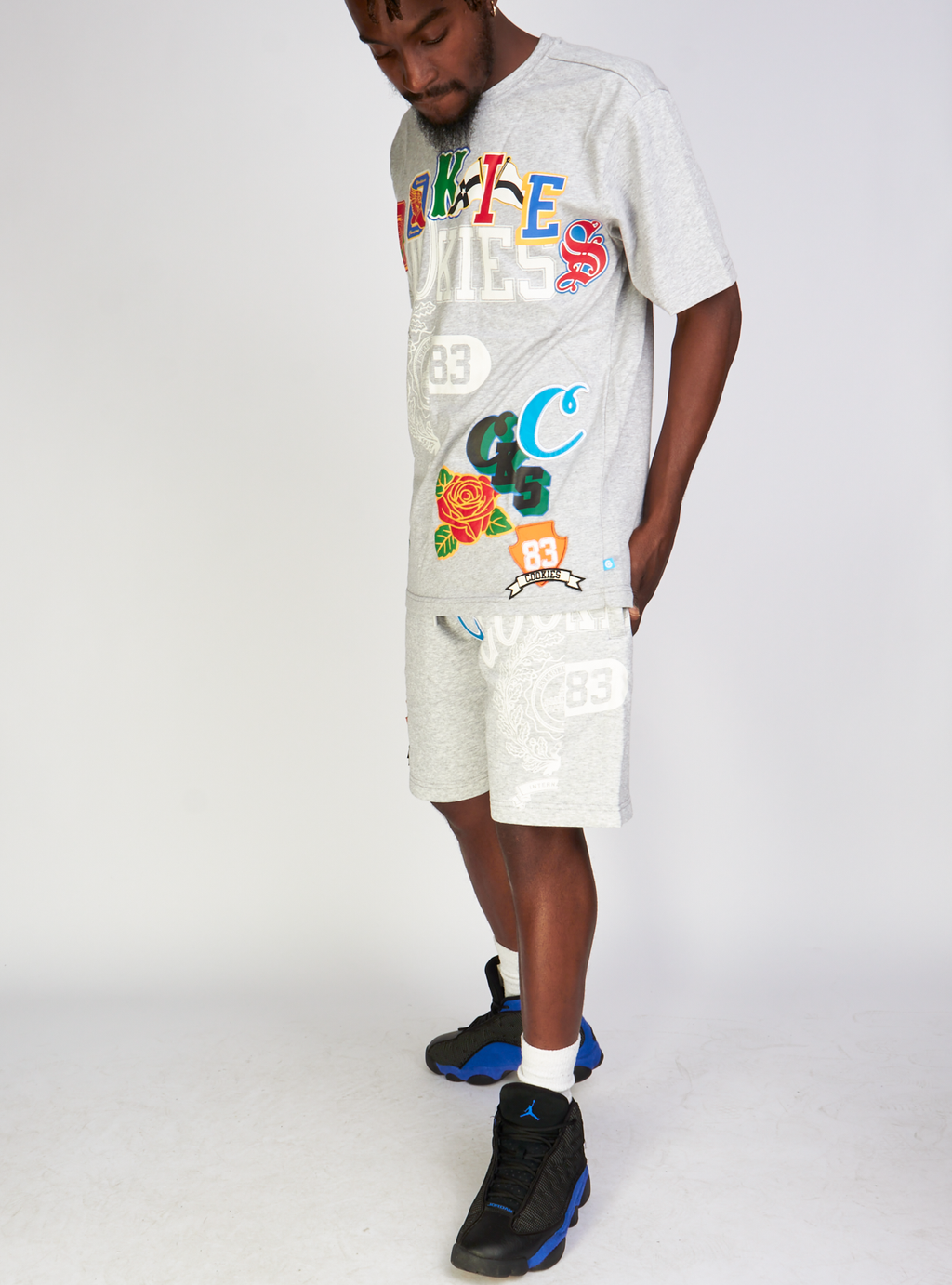 Cookies Short Set - Worldwide Champions - Ash Heather - CM233KST08