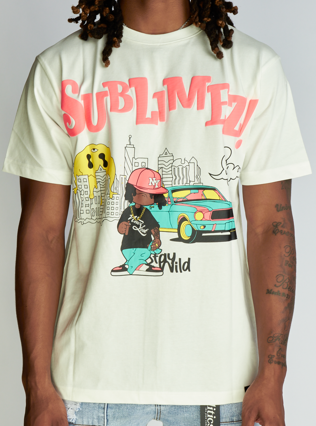 Majestik T-Shirt - Stay Wild - White - TE2366