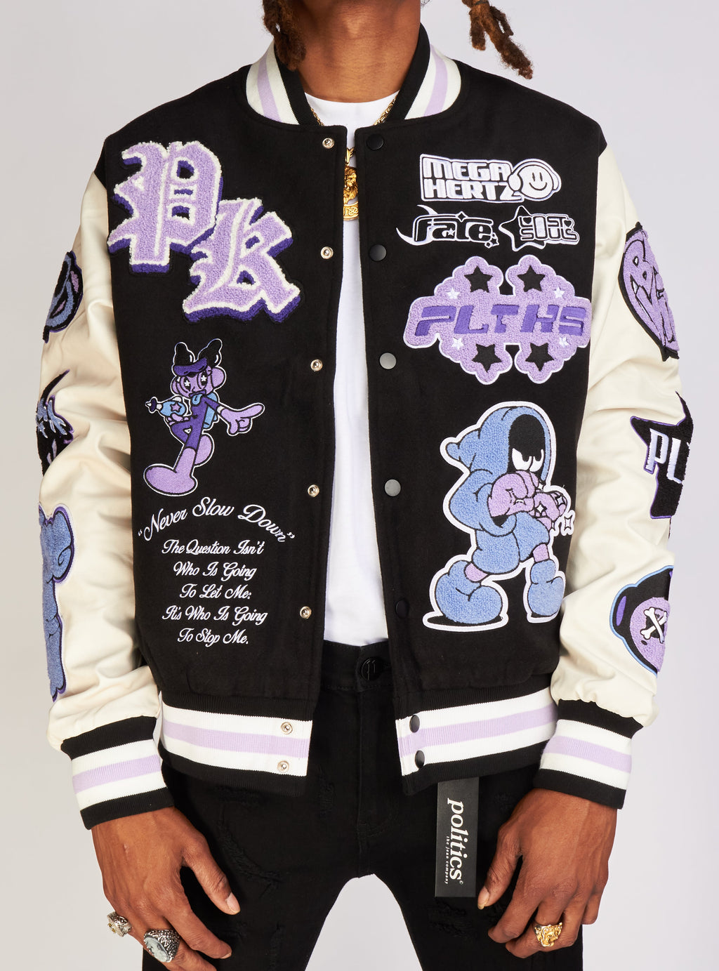 Politics Jacket - Crawford Black Varsity - 426