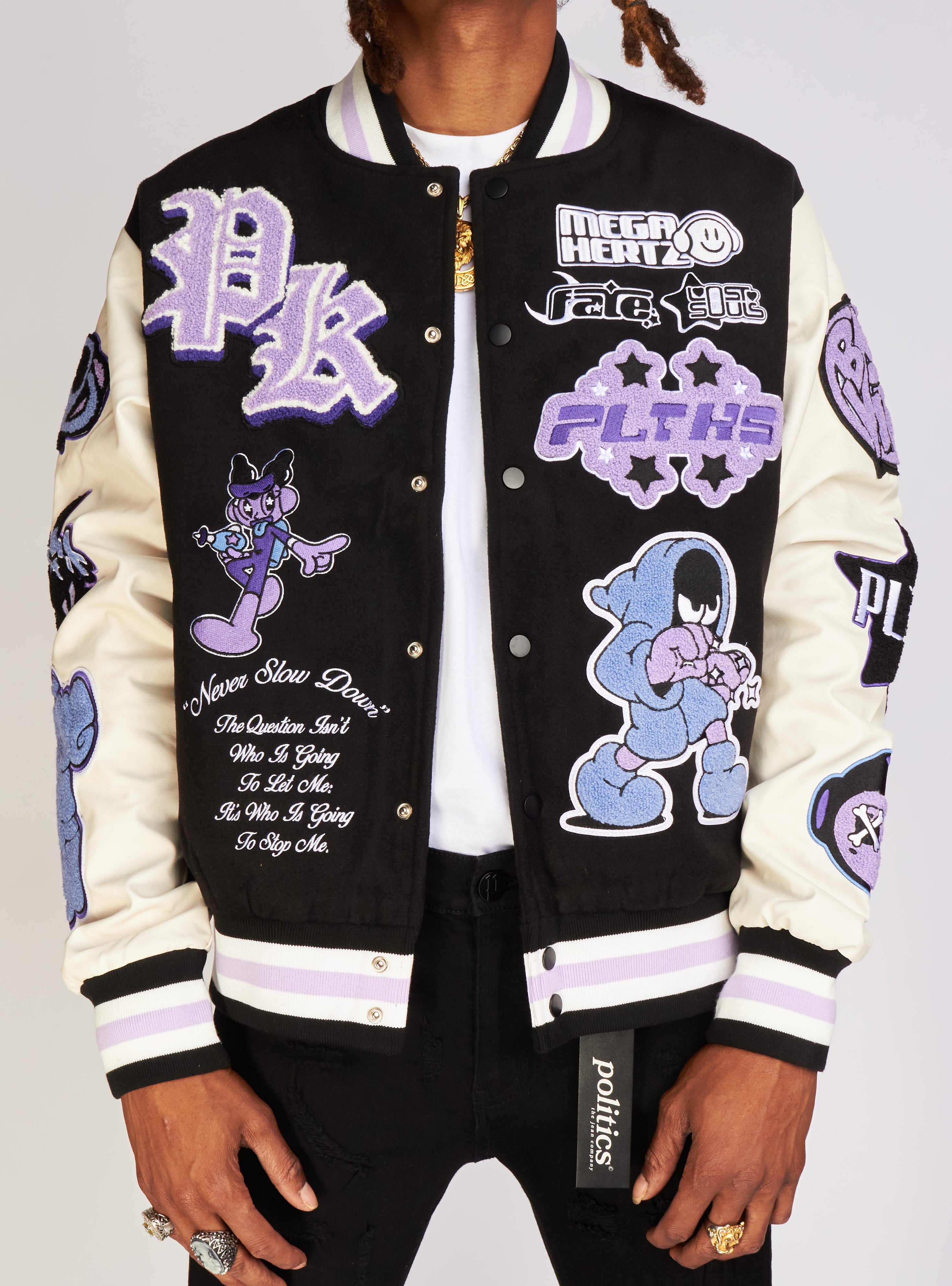 Politics Jacket - Crawford Black Varsity - 426