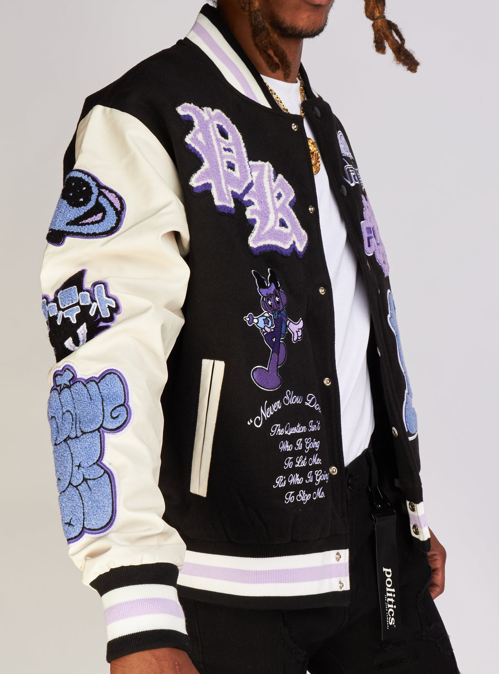 Politics Jacket - Crawford Black Varsity - 426