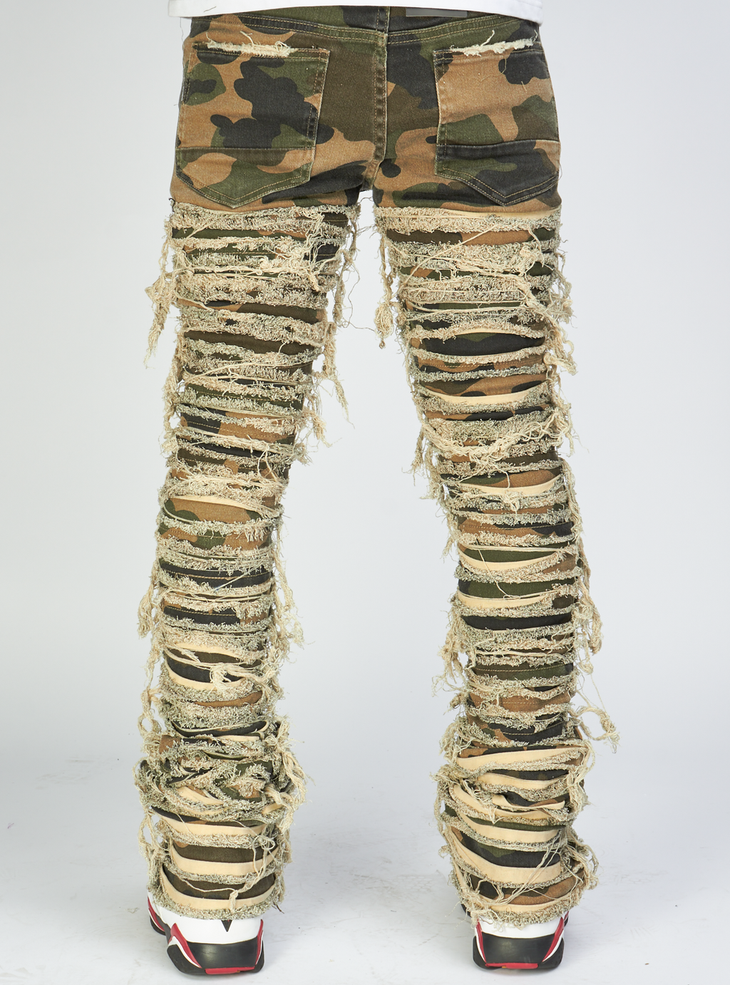 Majestik Jeans - Nirvana Rip & Frayed Stacked - Wood Camo - DL2260