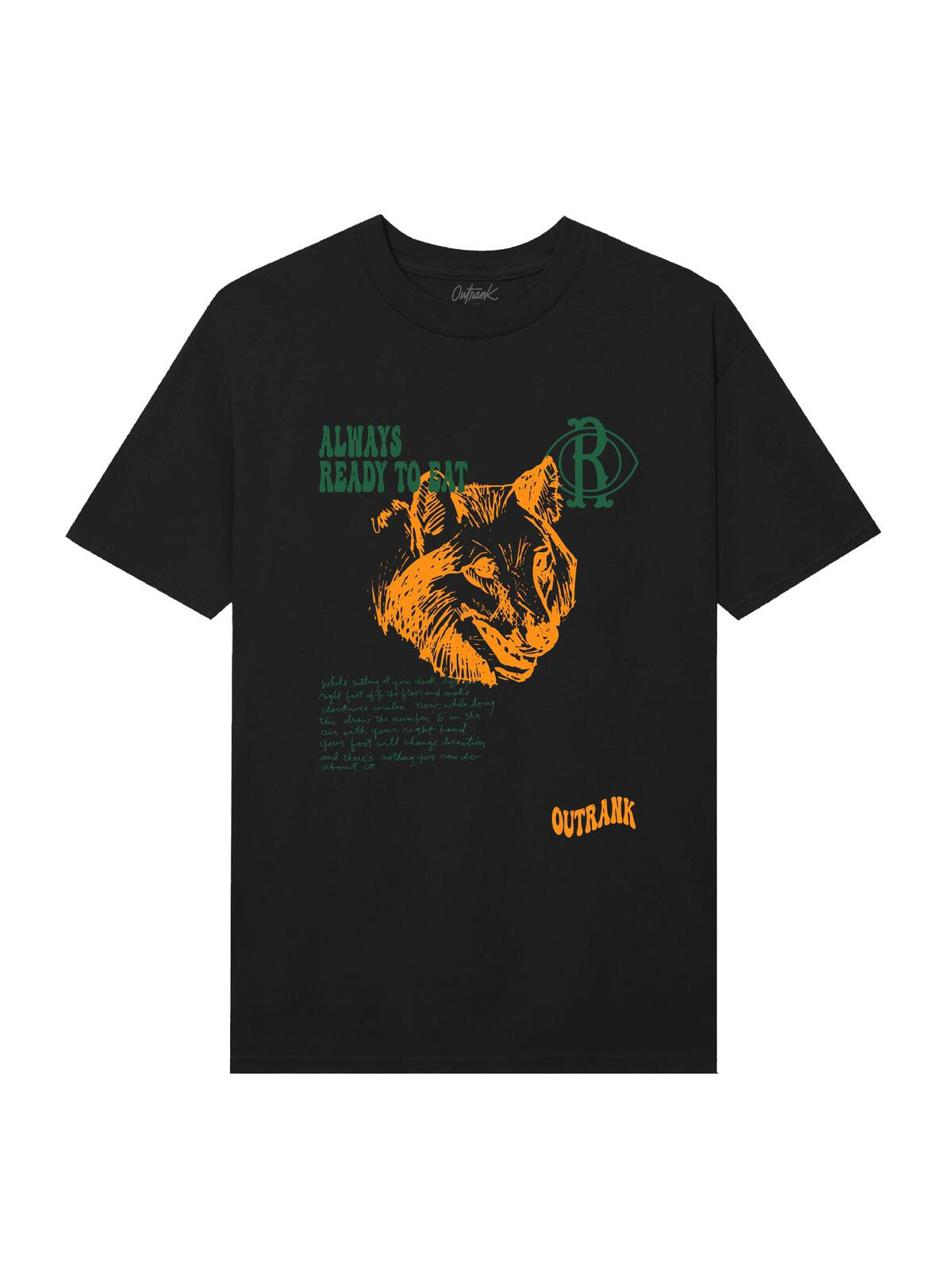 Outrank T-Shirt - Always Ready To Eat - Black - QS574