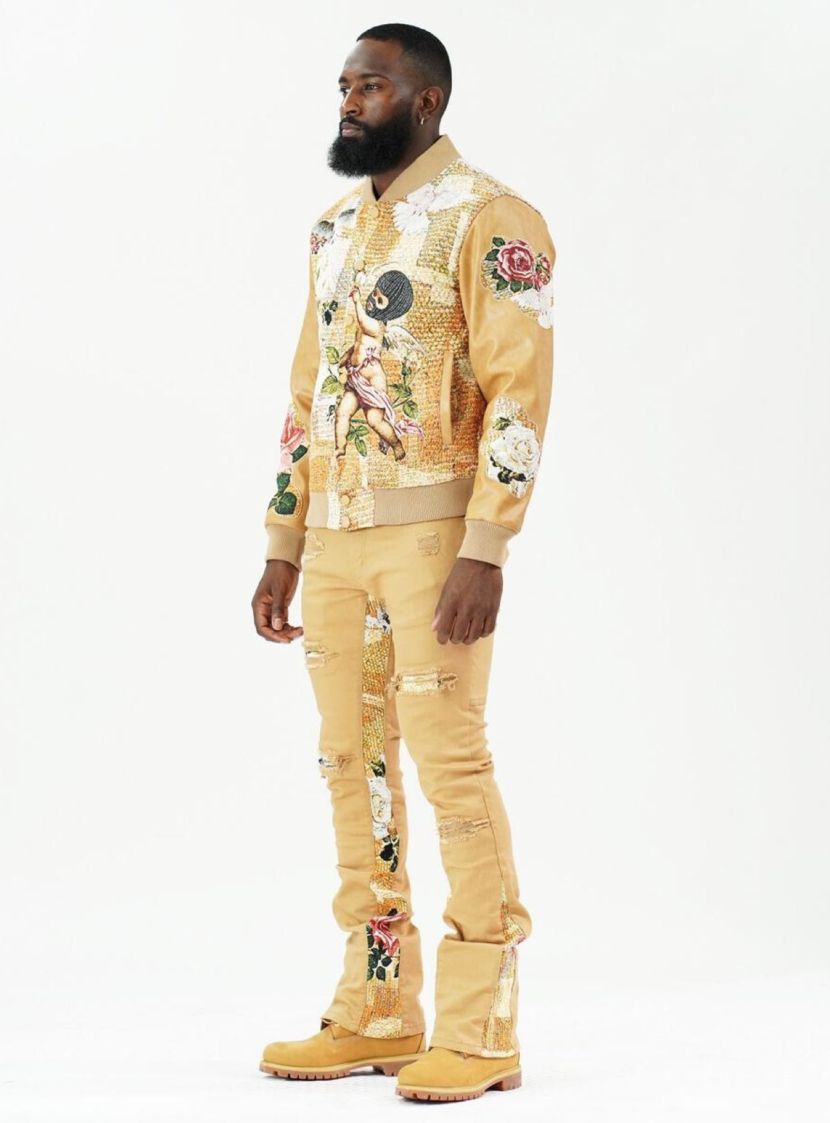 Frost Original Jacket - Angel Tapestry Varsity - Khaki - F1015