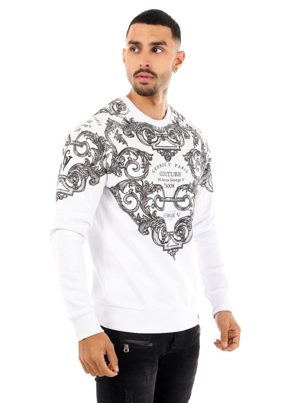 George V Sweatshirt - Elegant Armor - White - GV2426