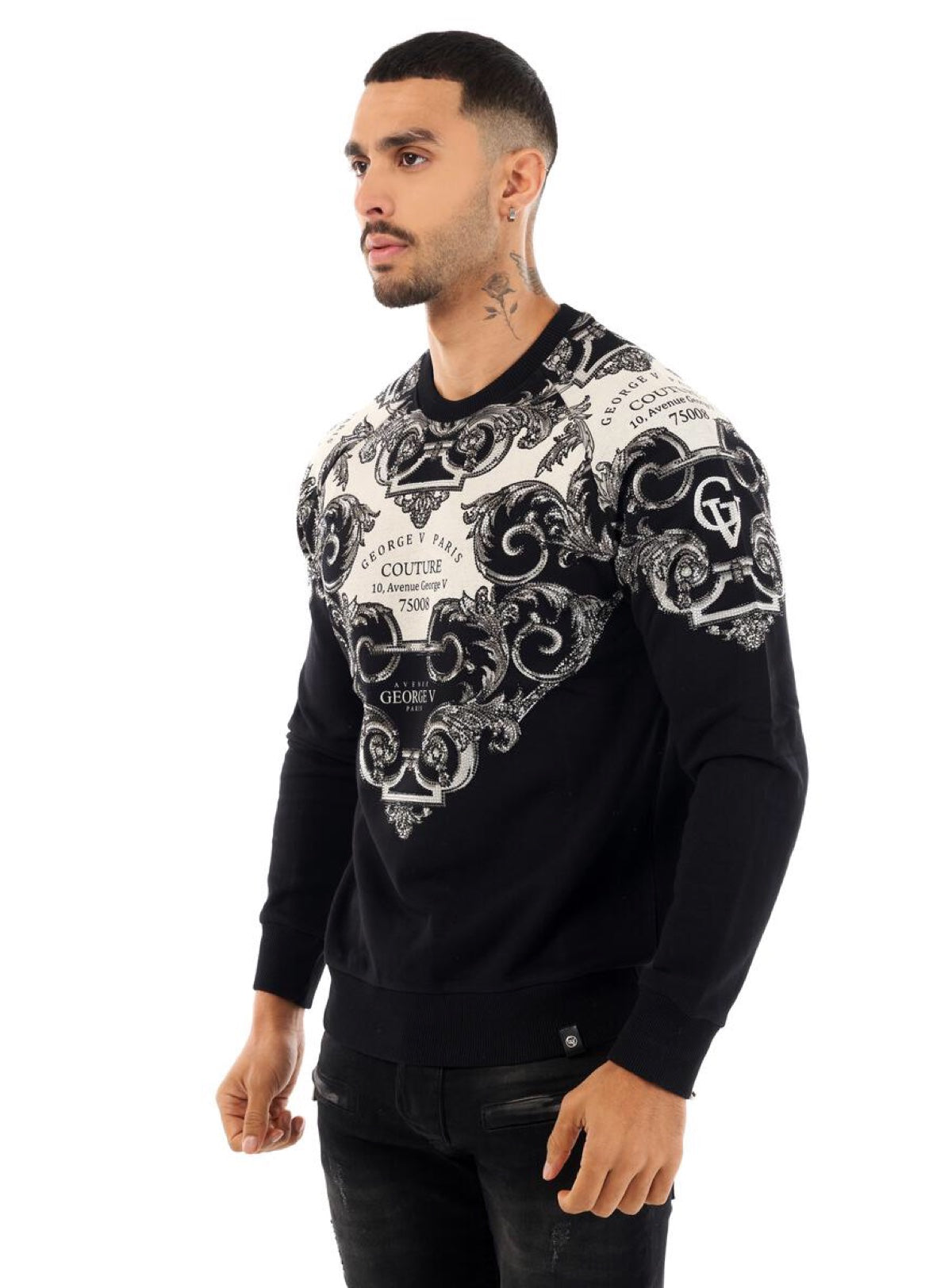 George V Sweatshirt - Elegant Armor - Black - GV2426