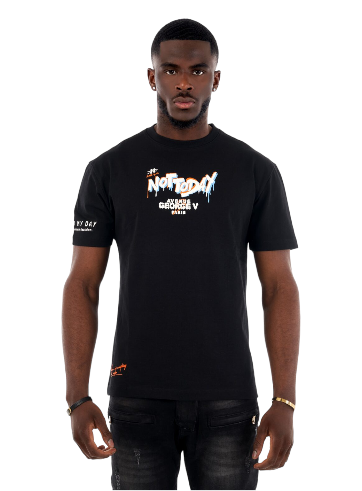 George V T-Shirt - Paris Not Today - Black - GV2557